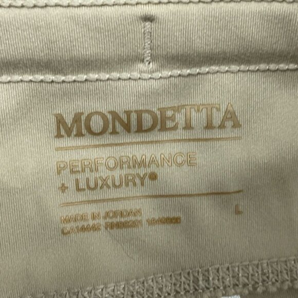 Mondetta High-Rise Capri Pants Drawcord Recycled Beige L d0317 - Picture 4 of 7